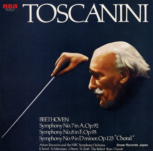 TOSCANINI, ARTURO beethoven; symphony no.7, 8, 9 "choral" RGC-7575-76