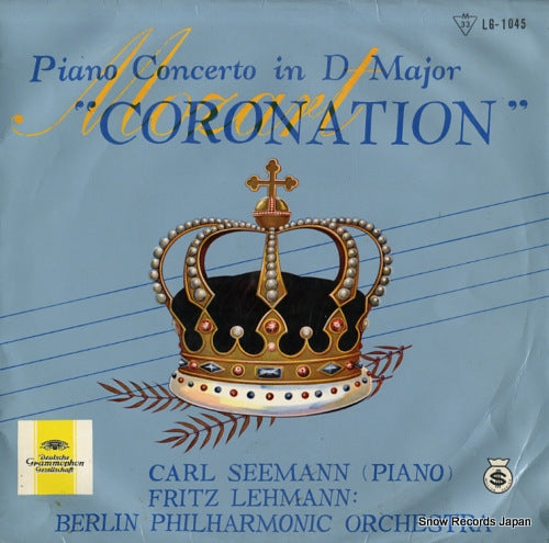 SEEMANN, CARL mozart; concerto for piano and orchestra in d major,kv537 "coronation" LG-1045