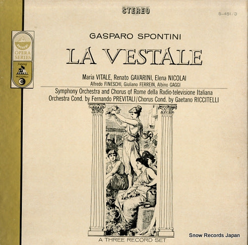 PREVITALI, FERNANDO gasparo spontini; la vestale S-451/3