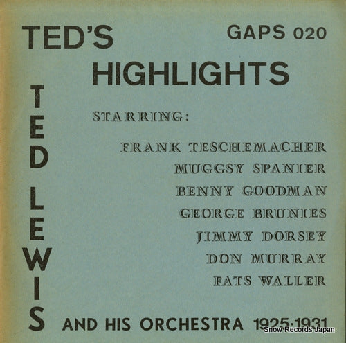 LEWIS, TED ted's highlights GAPS020