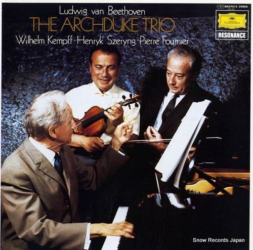 KEMPFF, WILHELM / HENRYK SZERYNG / PIERRE FOURNIER beethoven; trio for piano, violin and violoncello in b flat major,op.97 "the archduke trio" MGX7013