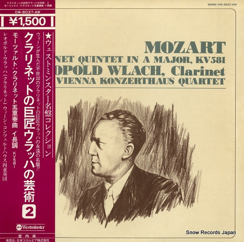 WLACH, LEOPOLD mozart; clarinet quintet OW-8037-AW