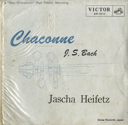 HEIFETZ, JASCHA bach; chaconne from "partita no.2", for unaccompanied violin EP-3111