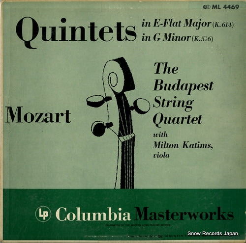BUDAPEST STRING QUARTET, THE mozart; quintet in e-flat major k.614 ML4469