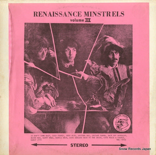 BEATLES, THE renaissance minstrels volume 3 TMQ73032
