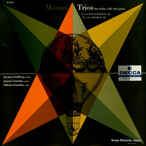 GOLDBERG, SZYMON mozart; trios for violin, cello and piano G-10408