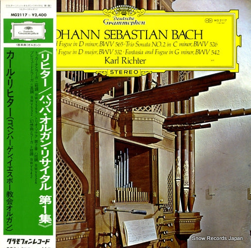 RICHTER, KARL bach organ recital vol.1 MG-2117
