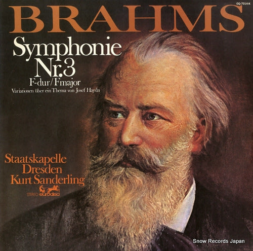 SANDERLING, KURT brahms; symphonie nr.3 OQ-7014-K