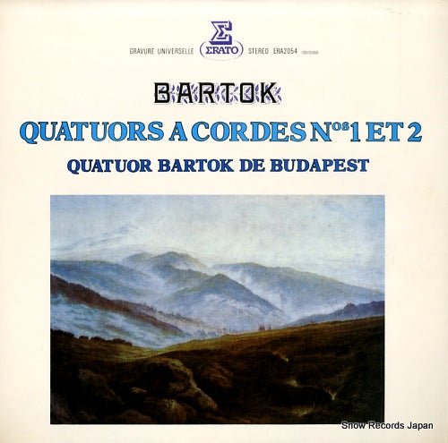 QUATUOR BARTOK DE BUDAPEST bartok; les six quatuors a cordes nos 1 et 2 ERA-2054