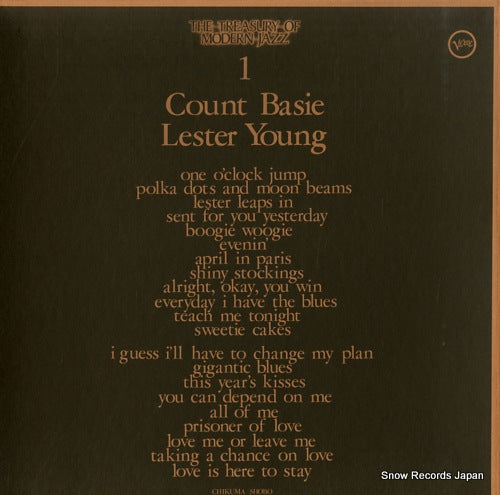 BASIE, COUNT / LESTER YOUNG the treasury of modern jazz vol.1 TMJ1011/1012