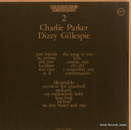 PARKER, CHARLIE / DIZZY GILLESPIE the treasury of modern jazz vol.2 TMJ1003/1004
