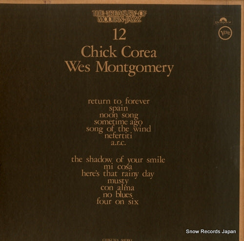 COREA, CHICK / WES MONTGOMERY the treasury of modern jazz vol.12 TMJ1001