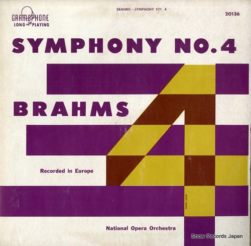 NATIONAL OPERA ORCHESTRA brahms; symphony no.4 in e minor VARSITY20136