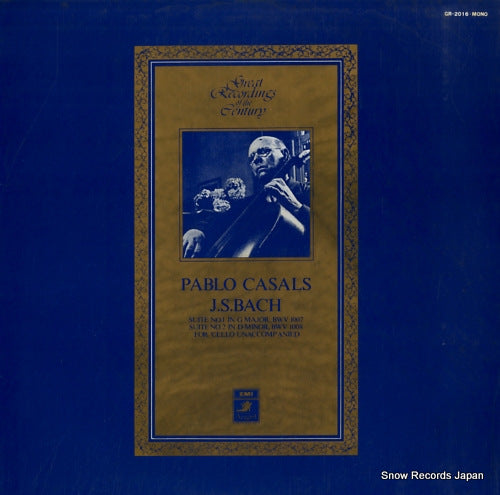CASALS, PABLO bach; suite no.1 & no.2 GR-2016