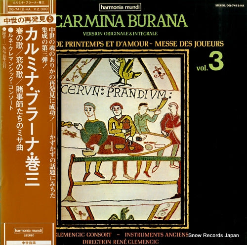 CLEMENCIC, RENE carmina burana vol.3 OQ-7412-HA