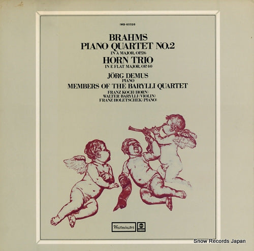 DEMUS, JORG brahms; piano quartet no.2 IWB-60026