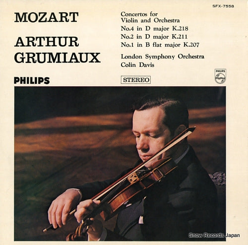 GRUMIAUX, ARTHUR mozart; violin concertos no.1, 2 & 4 SFX-7558