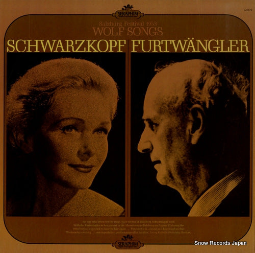FURTWANGLER, WILHELM salzburg festival 1953 wolf songs SERAPHIM60179