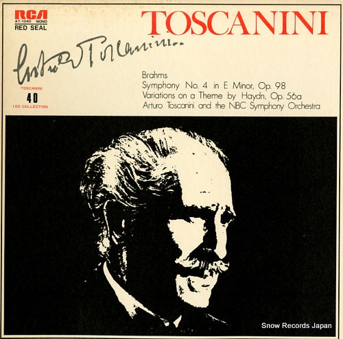 TOSCANINI, ARTURO brahms; symphony no.4 in e minor, op.98 AT-1040