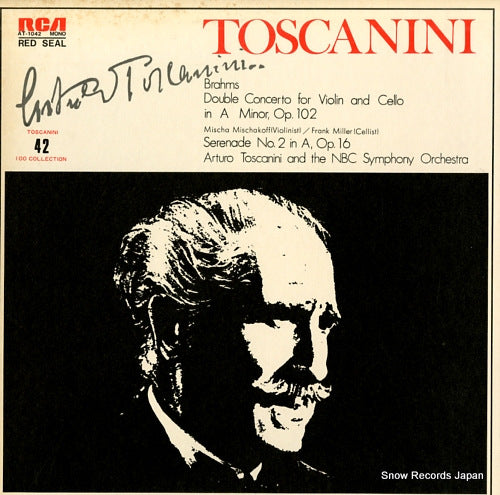 TOSCANINI, ARTURO brahms; double concerto for violin and cello in a minor, op.102 AT-1042
