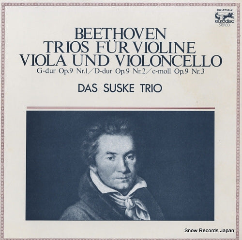 DAS SUSKE TRIO beethoven; trios fur violine viola und violoncelllo g-dur op.9 nr.1 OW-7759-K