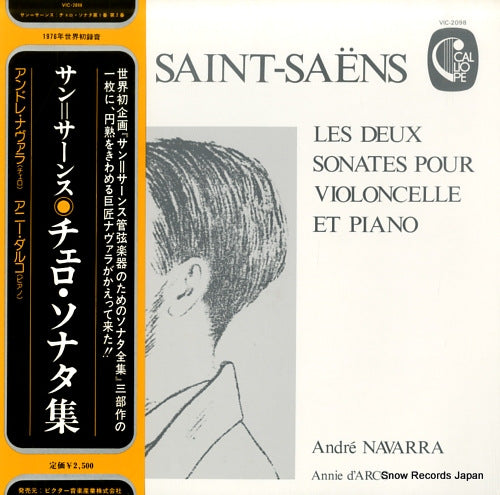 NAVARRA, ANDRE saint-saens; les deux sonates pour violoncelle et piano VIC-2098