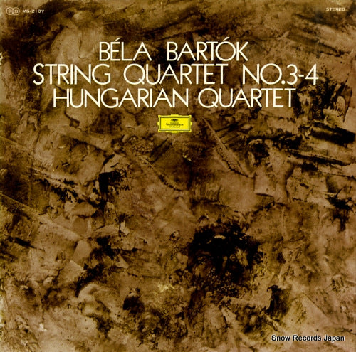 HANGARIAN QUARTET bartok; string quartet no.3-4 MG-2107