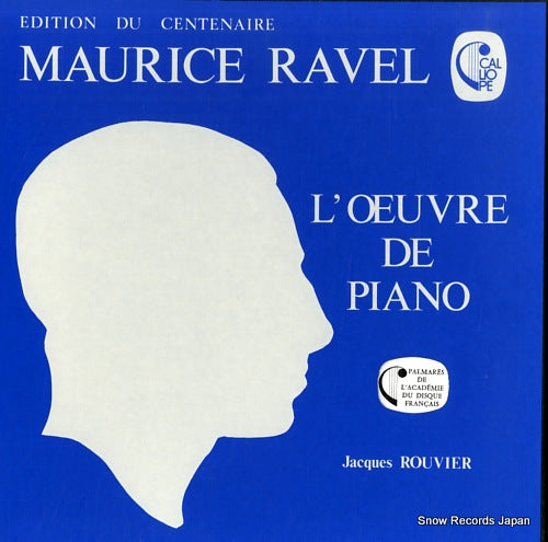 ROUVIER, JACQUES ravel; l' oeuvre de piano CAL1824/26