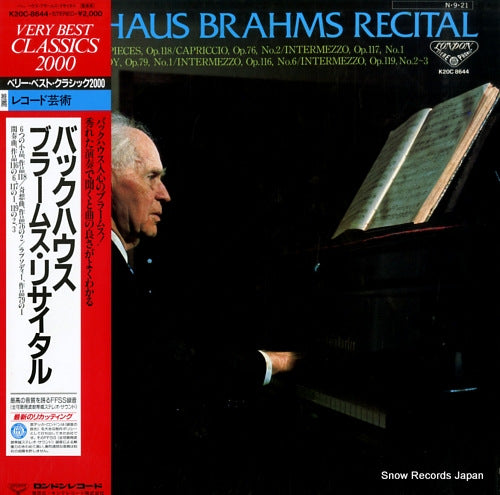 BACKHAUS, WILHELM backhaus brahms recital K20C-8644