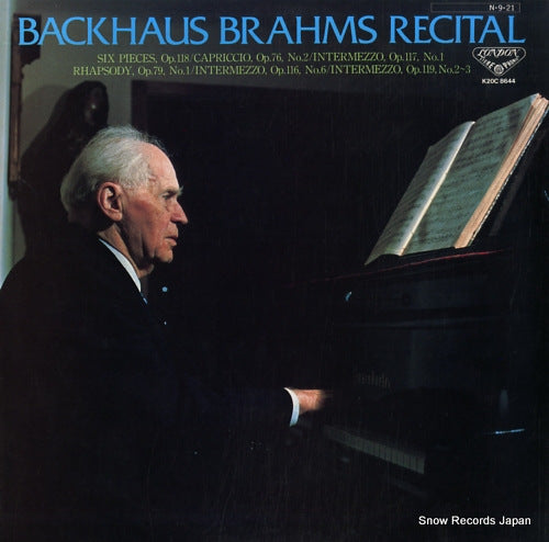 BACKHAUS, WILHELM backhaus brahms recital K20C-8644