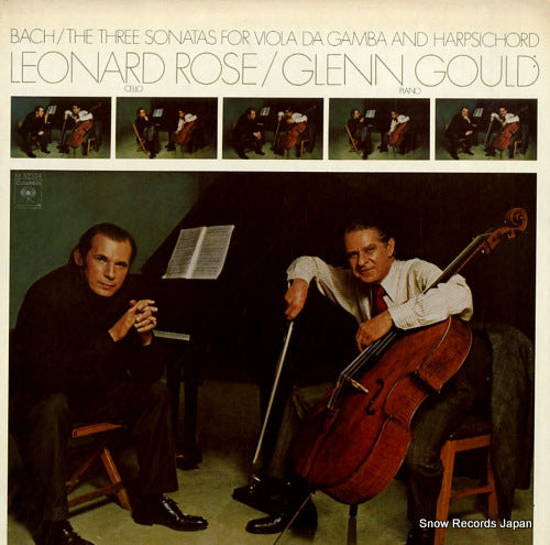 ROSE, LEONARD / GLENN GOULD bach; the three sonatas for viola da gamba and harpsichord M32934