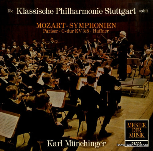 MUNCHINGER, KARL mozart; symphonien "pariser", g-dur kv 318, "haffner" 6.41653/SMD1348