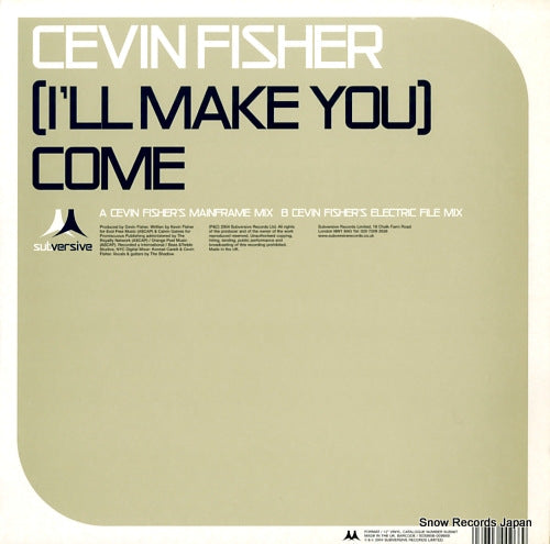 FISHER, CEVIN (i'll make you) come SUB96T