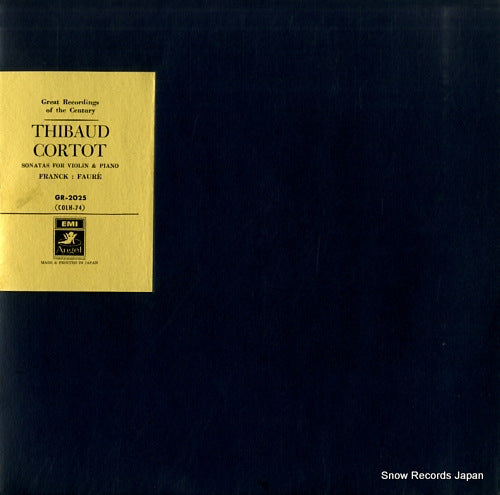 THIBAUD, JACQUES, AND ALFRED CORTOT franck; sonata in a major for violin and piano GR-2025