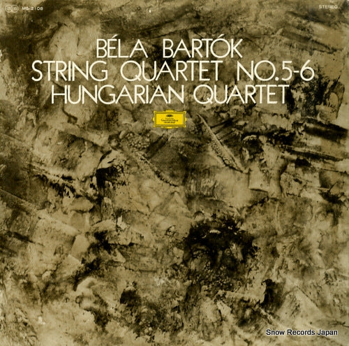HUNGARIAN QUARTET bartok; string quartet no.5-6 MG-2108