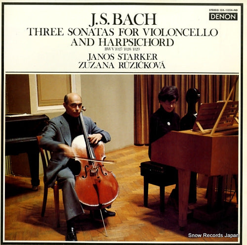 STARKER, JANOS, AND ZUZANA RUZICKOVA bach; three sonatas for violoncello and harpsichord OX-1024-ND