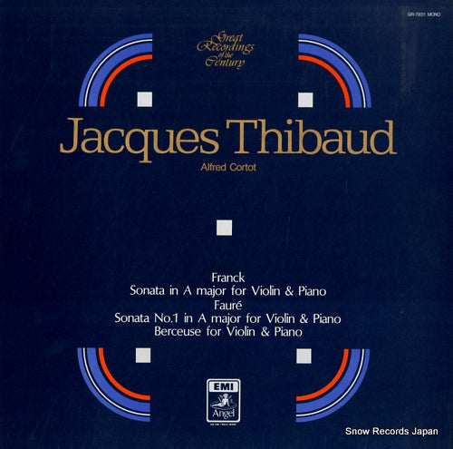 THIBAUD, JACQUES franck; sonata in a major for violin & piano GR-70011