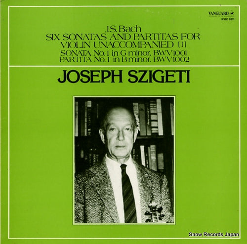 SZIGETI, JOSEPH bach; six sonatas and partitas for violin unaccompanied i K18C-8511
