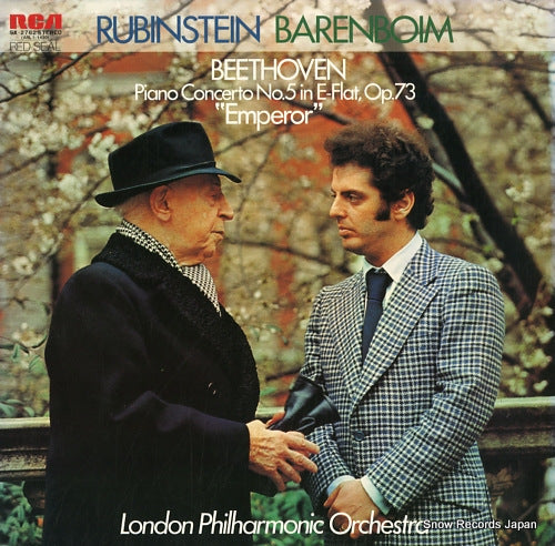 RUBINSTEIN, ARTUR, AND DANIEL BARENBOIM beethoven; piano concerto no.5 in e-flat, op.73 "emperor" SX2762