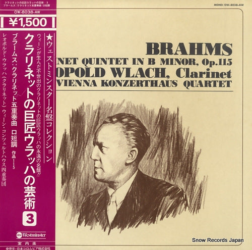 WLACH, LEOPOLD brahms; clarinet quintet in b minor, op.115 OW-8038-AW