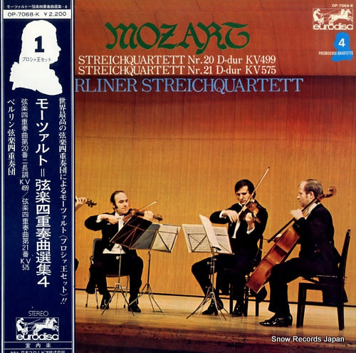 BERLINER STREICHQUARTETT mozart; streichquartett nr.20 / nr.21 OP-7068-K