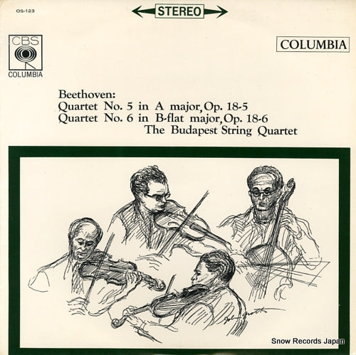 BUDAPEST STRING QUARTET, THE beethoven; quartet no.5 in a major, op.18-5 OS-123