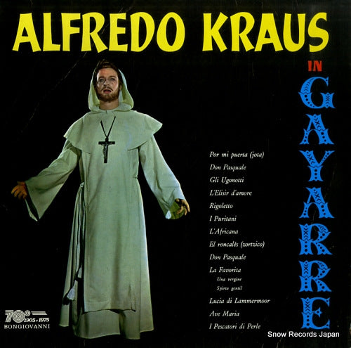 KRAUS. ALFREDO alfredo kraus in gayarre GB501