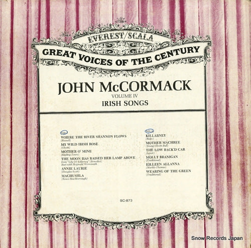 MCCORMACK, JOHN john maccormack volume 4 irish songs SC-873