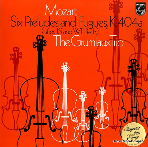 GRUMIAUX TRIO, THE mozart; six preludes and fugues, k.404a 6500605