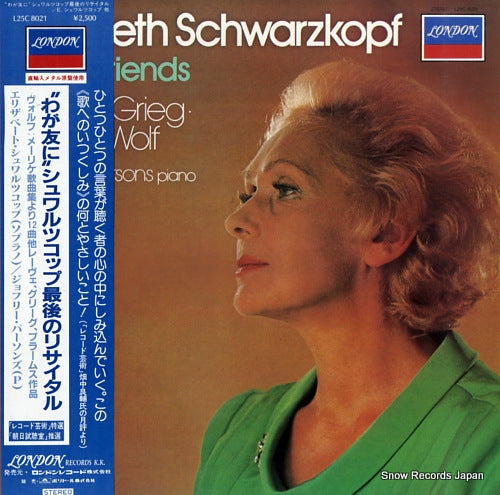 SCHWARZKOPF, ELISABETH to my friends (schwarzkopf last recital) L25C8021
