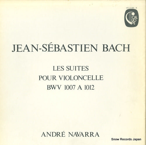 NAVARRA, ANDRE bach; les suites pour violoncelle bwv 1007 a 1012 VIC-2186-8