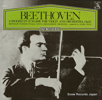 HUBERMAN, BRONISLAW beethoven; concerto in d major for violin and orchestra, op.61 YD-3009