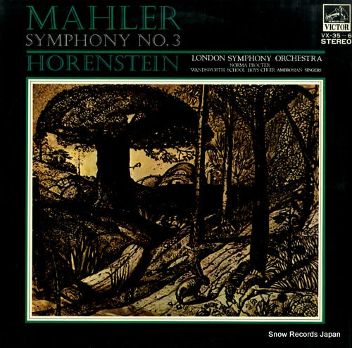 HORENSTEIN, JASCHA mahler; symphony no.3 in d minor VX-35-6