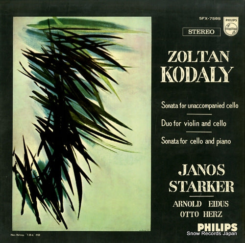 STARKER, JANOS zoltan kodaly; sonata for unaccompanied cello SFX-7585